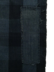 A Patched Length of Blue on Blue Dyed Cotton: Checks