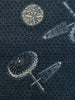 A Length of Stenciled Faux Shibori Cotton: Umbrellas