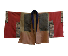 A Pieced Han Juban or Half Under Kimono: Safflower Dye