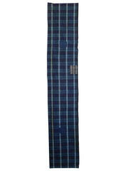 A Length of Patched Indigo Cotton: Rich Plaid