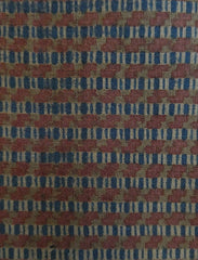 A Length of Taisho/Showa Era Stenciled Cloth: Vague Allusion to Indian Cotton