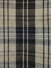 A Length of Plaid Zanshi ori: Leftover Yarn Weft